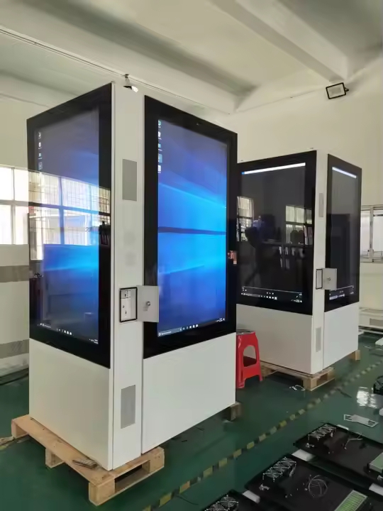 49 55 65 colių „Outdoor Ag AR Glass“ 4K dvipusis skaitmeninis ženklai su 4G